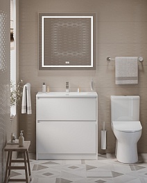 BelBagno Тумба с раковиной Kraft 39 80 напольная Bianco Opaco с раковиной BB-8099-3-80 – фотография-9