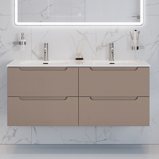 BelBagno Тумба под раковину Etna 120 4 ящика подвесная бежевая матовая – фотография-2