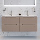 BelBagno Тумба под раковину Etna 120 4 ящика подвесная бежевая матовая – фотография-10