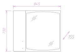 Onika Зеркальный шкаф Вальс 85.00 – фотография-2