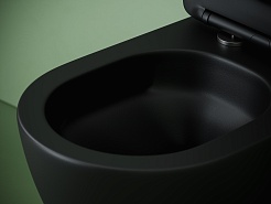 Ceramicanova Подвесной унитаз Uno Торнадо CN11001TMB чёрный матовый – фотография-9