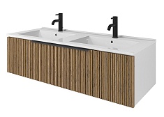 Зов Тумба с раковиной Кито 120 подвесная белая/тростник