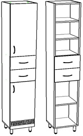 Corozo Шкаф-пенал Олимп 30 Z2 – фотография-7