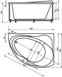 Aquatek Акриловая ванна Альтаир R – фотография-4