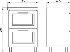 ASB-Mebel Тумба с раковиной София 60 белая матовая – фотография-7