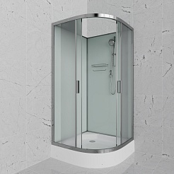 Frank Душевая кабина F409/1 M Brilliant без крыши профиль хром стекло матовое – фотография-2