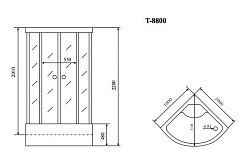 Timo Душевая кабина T-8800 F – фотография-10