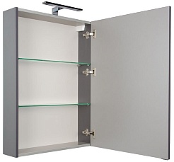 Aquanet Зеркальный шкаф "Алвита 60" серый антрацит – фотография-4