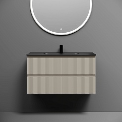 Sancos Тумба с раковиной Snob T 90 beige soft раковина Element 91 CN7002MB – фотография-3