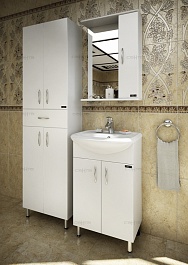 СанТа Зеркальный шкаф Прима 50 универсальный – фотография-3