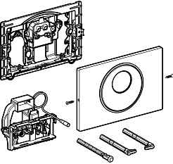 Geberit Система управления смывом Sigma 10 115.856.SN.1 сталь – фотография-2
