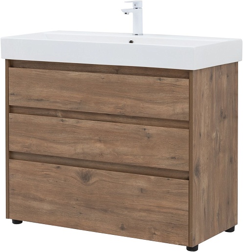 Aquanet Мебель для ванной Nova Lite 100 дуб рустикальный – картинка-5