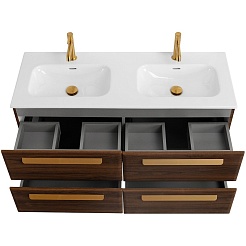 BelBagno Мебель для ванной Eco Cer-N 120 с 4 ящиками орех шоколад софт CZR-8073-120-2 ручки сатиновое золото – фотография-8