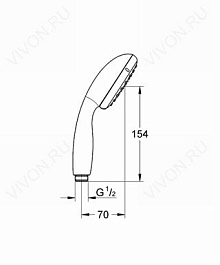 Grohe Душевая лейка "New Tempesta 100 27597000" – фотография-2