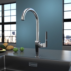 Tokito Смеситель для кухни SENDAL хром TOK-SEN-1013 – фотография-6