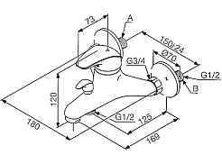Damixa Смеситель Space 101000000 для ванны и душа – фотография-2