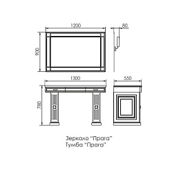 Атолл Тумба с раковиной "Прага" scuro – фотография-3