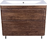 Style Line Тумба с раковиной напольная Атлантика 100, Люкс старое дерево, PLUS