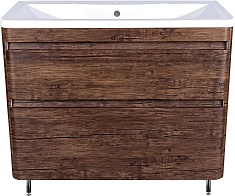 Style Line Тумба с раковиной напольная Атлантика 100, Люкс старое дерево, PLUS