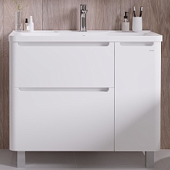 Grossman Тумба с раковиной Адель 90 белая – фотография-3