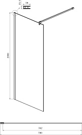 Ambassador Душевая перегородка Walk-In 80 15034129 – фотография-5