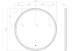Vigo Зеркало Cosmo Classic 900 – фотография-5
