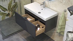 Velvex Тумба под раковину Edge 70.1Y графит – фотография-3