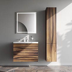 Am.Pm Тумба под раковину Gem 75 подвесная орех – фотография-8