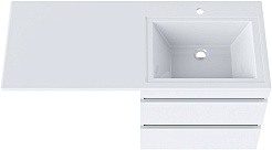 Vivon Тумба под раковину под стиральную машину Vivon Donna 120 подвесная белый глянец эмаль – фотография-4