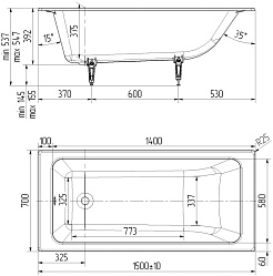 Maroni Ванна чугунная Comfort 150х70 – фотография-3