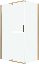 Grossman Боковая стенка Pragma 80x195 профиль золото сатин стекло прозрачное – фотография-2