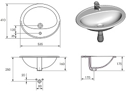 Cersanit Раковина Calla 54 – фотография-3