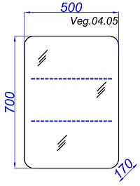 Aqwella Зеркальный шкаф Вега 50 дуб сонома – фотография-3