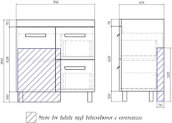 Vigo Мебель для ванной Nova 2-800 2 ящика 1 дверца белая – фотография-17