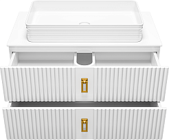 Brevita Тумба с раковиной Sevilla 90 подвесная белая – фотография-4