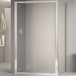 RGW Душевой уголок Passage PA-74 (PA-14 + Z-050-2) 180x100 профиль хром стекло прозрачное – фотография-1