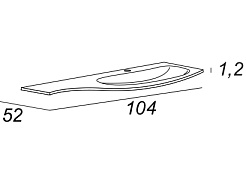 Cezares Мебельная раковина 104/52 R 50154 bianco – фотография-2