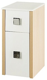 Водолей Тумба подвесная "Сильвия 30" L белый/дуб – фотография-1