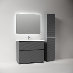 Sancos Тумба под раковину напольная Folk Floor 100 grey soft – фотография-3