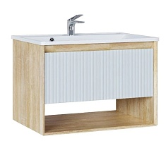 Jorno Тумба под раковину Tossony 90 сонома светлая/белый Toss.01.90/P/SS-W/JR