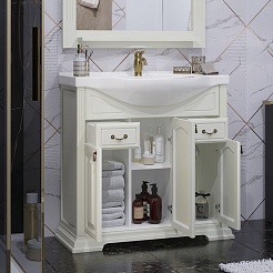 Opadiris Тумба под раковину Риспекто 85 слоновая кость – фотография-2