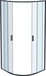 Aquatek Душевой уголок Ария 100x100 AQ ARI RO 10020BL профиль черный стекло прозрачное – фотография-2