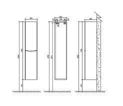 BelBagno Пенал для ванной ANCONA-N 1700 L Rovere Moro – фотография-4