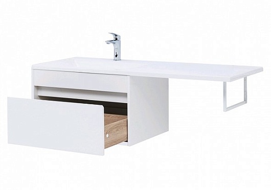 Aquanet Тумба с раковиной Токио 130 L подвесная – фотография-16