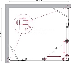 BelBagno Душевой уголок Luce 125/110 LUCE-AH-22-125/110-C-Cr профиль хром стекло прозрачное – фотография-5