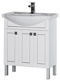 Aquanet Мебель для ванной "Честер 75" белый/серебро – фотография-6