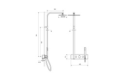 Excellent Душевая система RAIN TERMO KROTOS AREX.8081CR – фотография-2
