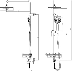 Lemark Душевая стойка Bronx LM3788GM графит – фотография-2