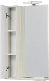 Акватон Зеркальный шкаф Бекка Pro 50 белый/дуб сомерсет – фотография-2