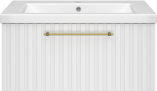 Brevita Мебель для ванной Alicante 80 подвесная белая – картинка-3